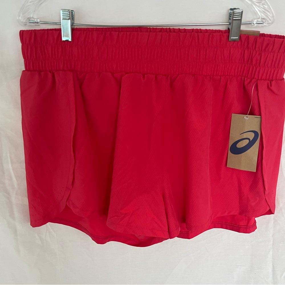 New with Tags Asics Women's Athletic Shorts - Bright Coral Color
